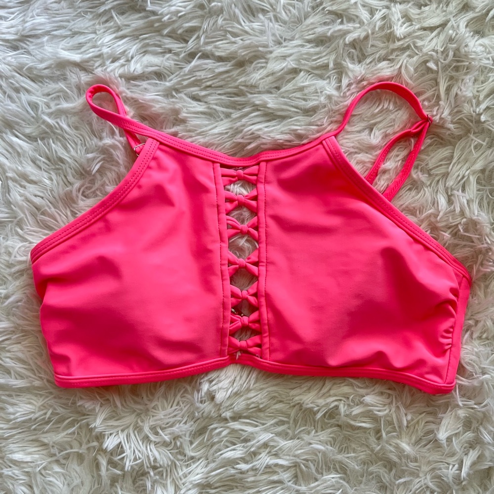 pink bikini top